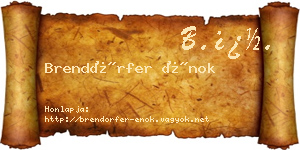 Brendörfer Énok névjegykártya